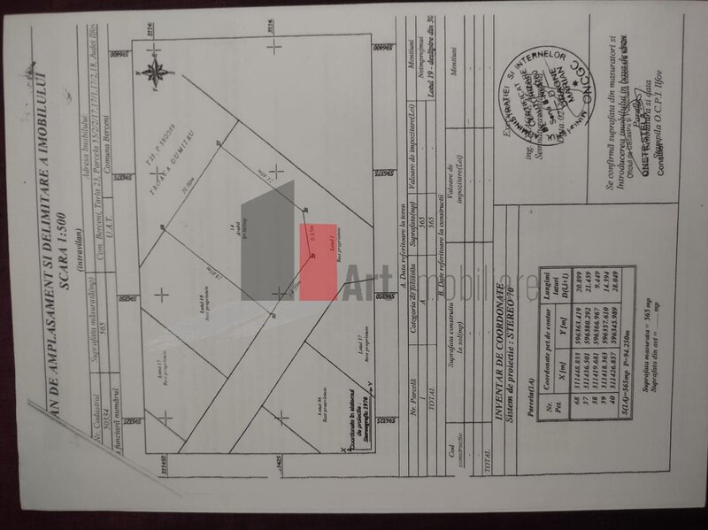 Ilfov Vanzare teren intravilan comuna Berceni